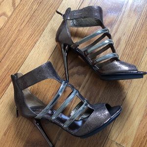 Guess Bronze/Gold Strappy Heels